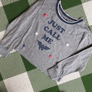 Junk Food girls long sleeve cropped t-shirt